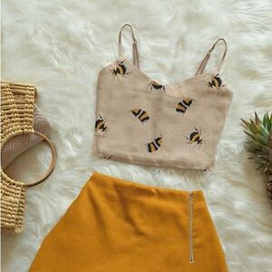 AverieBeige Smocked Top